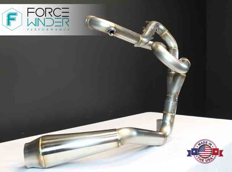 BUELL XB EXHAUST IN STAINLESS STEEL RAW FINISH.