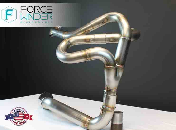 BUELL XB EXHAUST IN STAINLESS STEEL RAW FINISH.