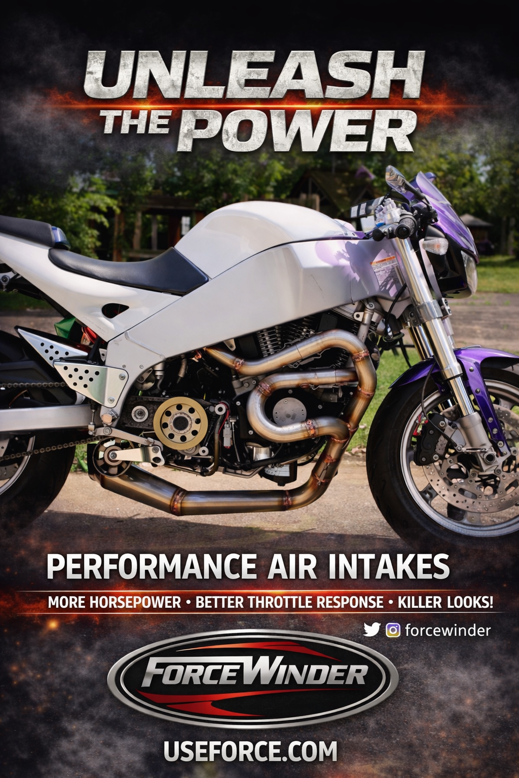 Buell XB Exhaust Stainless Steel System by ForceWinder Performance