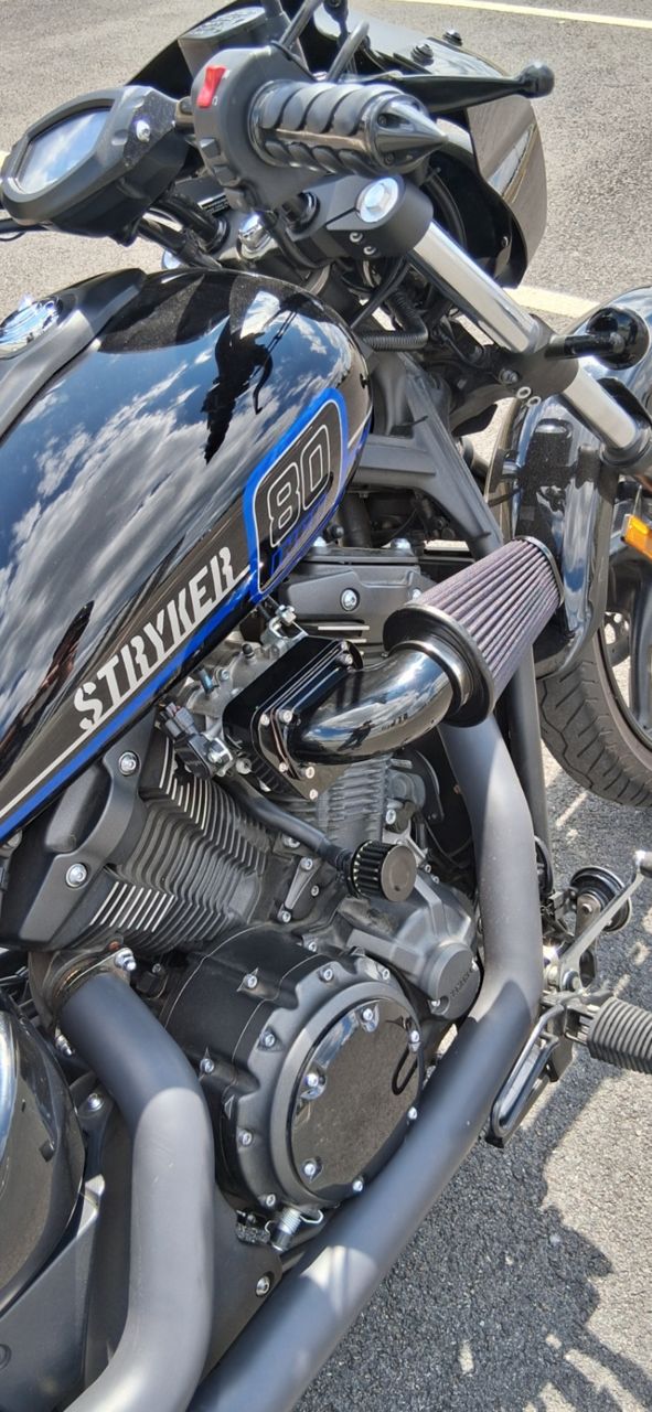Yamaha Stryker air cleaner, Yamaha Stryker air intake system by ForceWinder Intake system