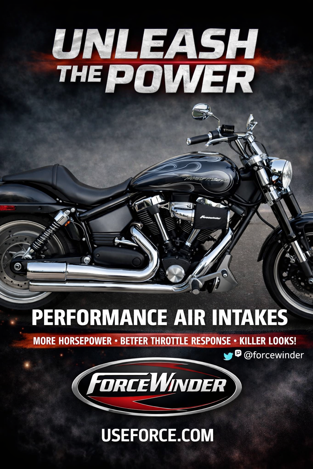 Yamaha Warrior air cleaner by ForceWinder Performance Intakes