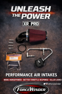 ForceWinder Intake XRII Optinum Series Gloss Black For Harley Davdison and Buell Motorcycles