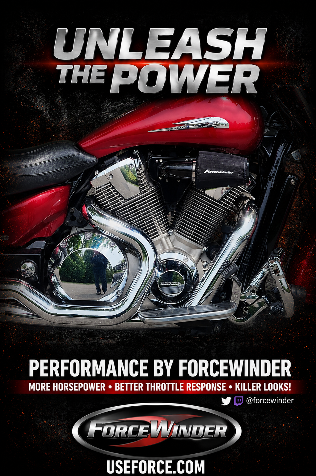 Honda VTX 1800 air cleaner by ForceWinder Performance Intakes Jessy I