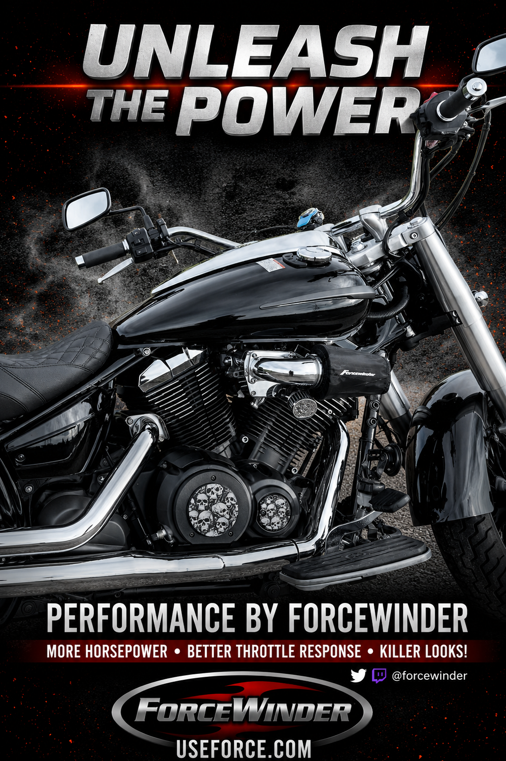 Yamaha STryker Chrome with ForceWinder Intake