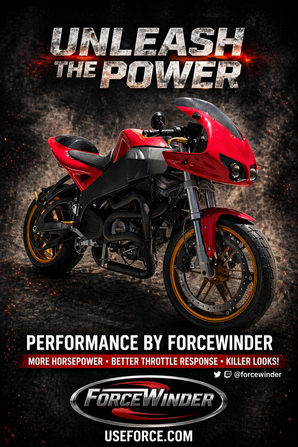 Buell XB Exhaust in Satin Black System by ForceWinder Performance Exhaust Systems